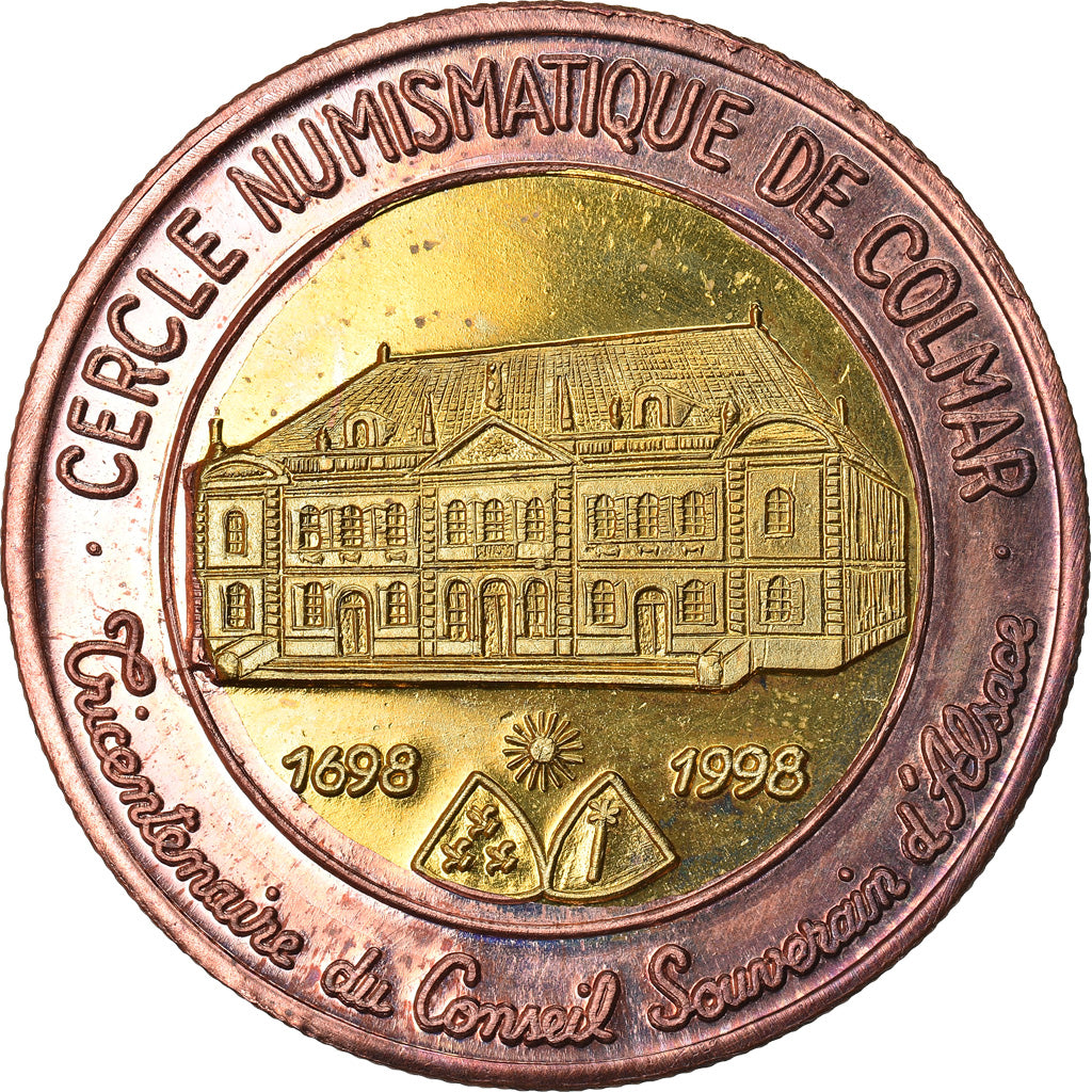 France, 2 Euro, Euro des Villes, 1998, Colmar - Cercle numismatique, AU(55-58)