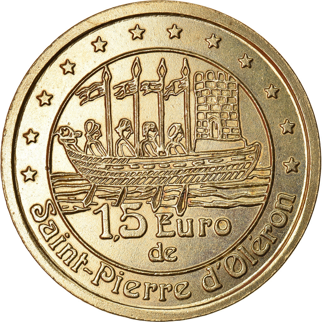 France, 1-1/2 Euro, Euro des Villes, 1997, Saint-Pierre-d'Oléron, AU(55-58)