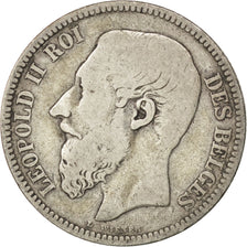 Coin, Belgium, Leopold II, 2 Francs, 2 Frank, 1867, F(12-15), Silver, KM:30.1