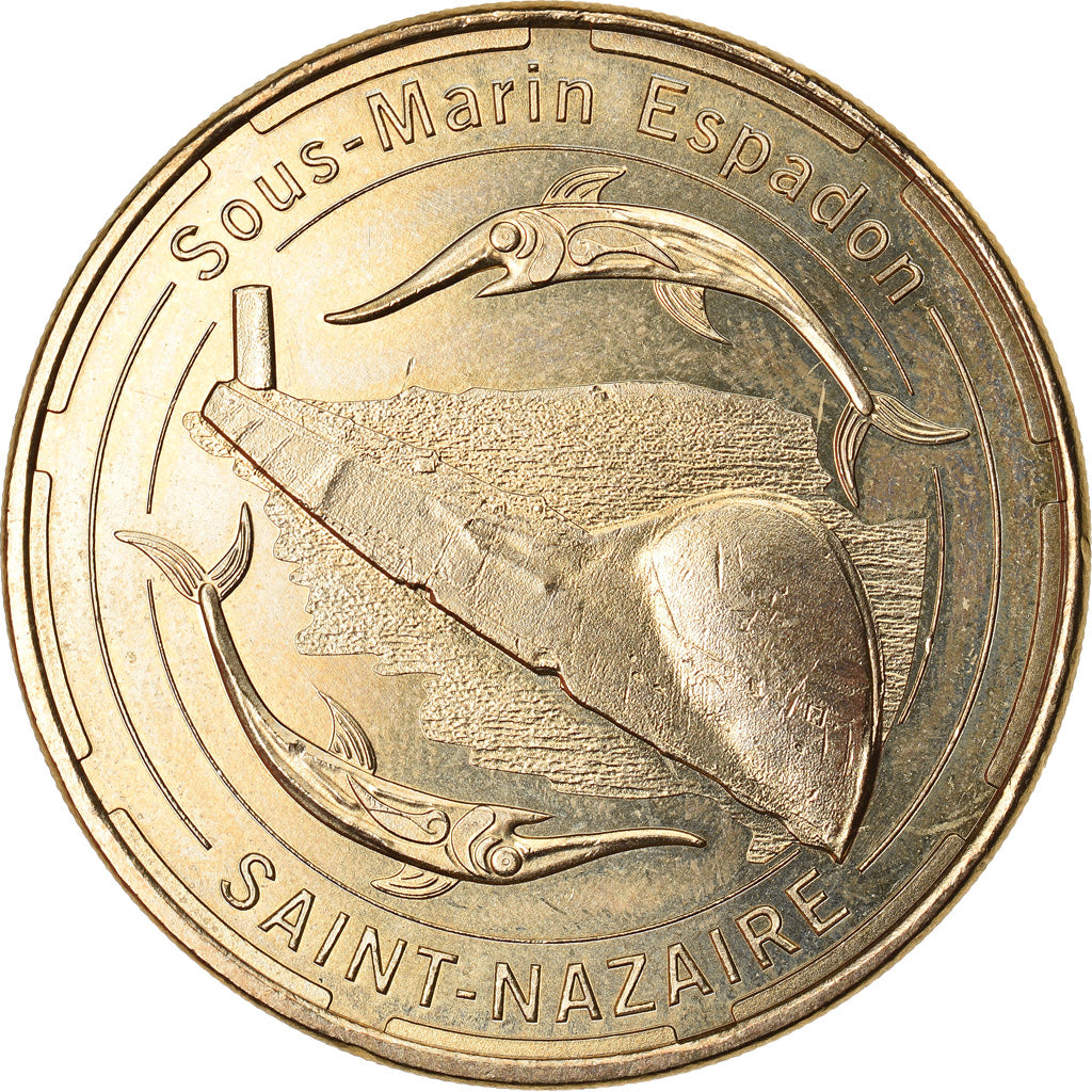 Francia, Token, Jetón turístico, Saint-Nazaire - Sous-marin Espadon n°3, Arts