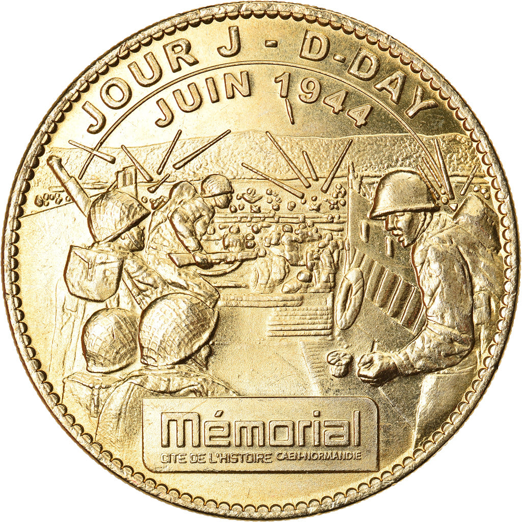 Francia, Token, Caen - Mémorial n°4, 2014, Arthus Bertrand, EBC, Aluminio y