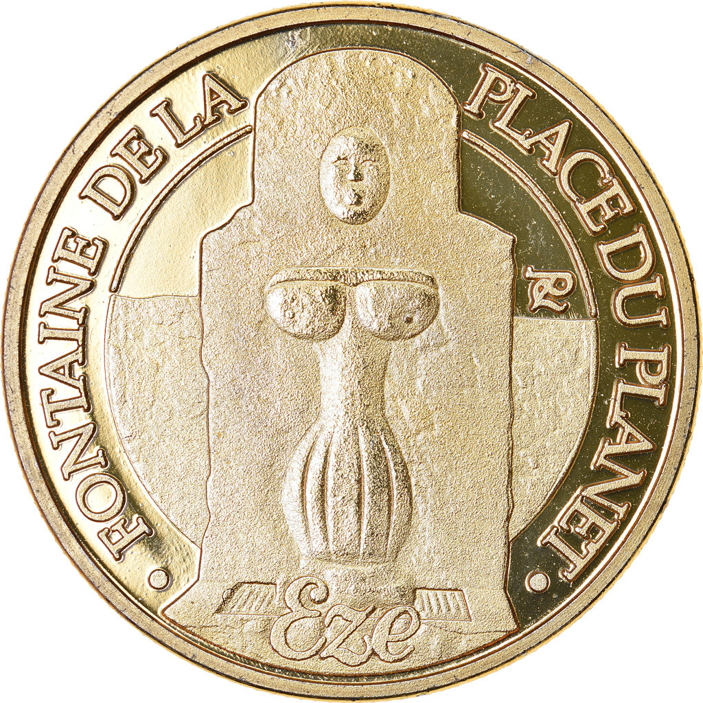 France, Jeton, Jeton Touristique, Eze - Fontaine de la place du Planet, SUP