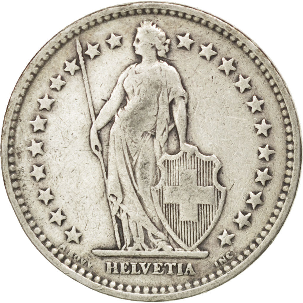 Coin, Switzerland, 2 Francs, 1920, Bern, EF(40-45), Silver, KM:21