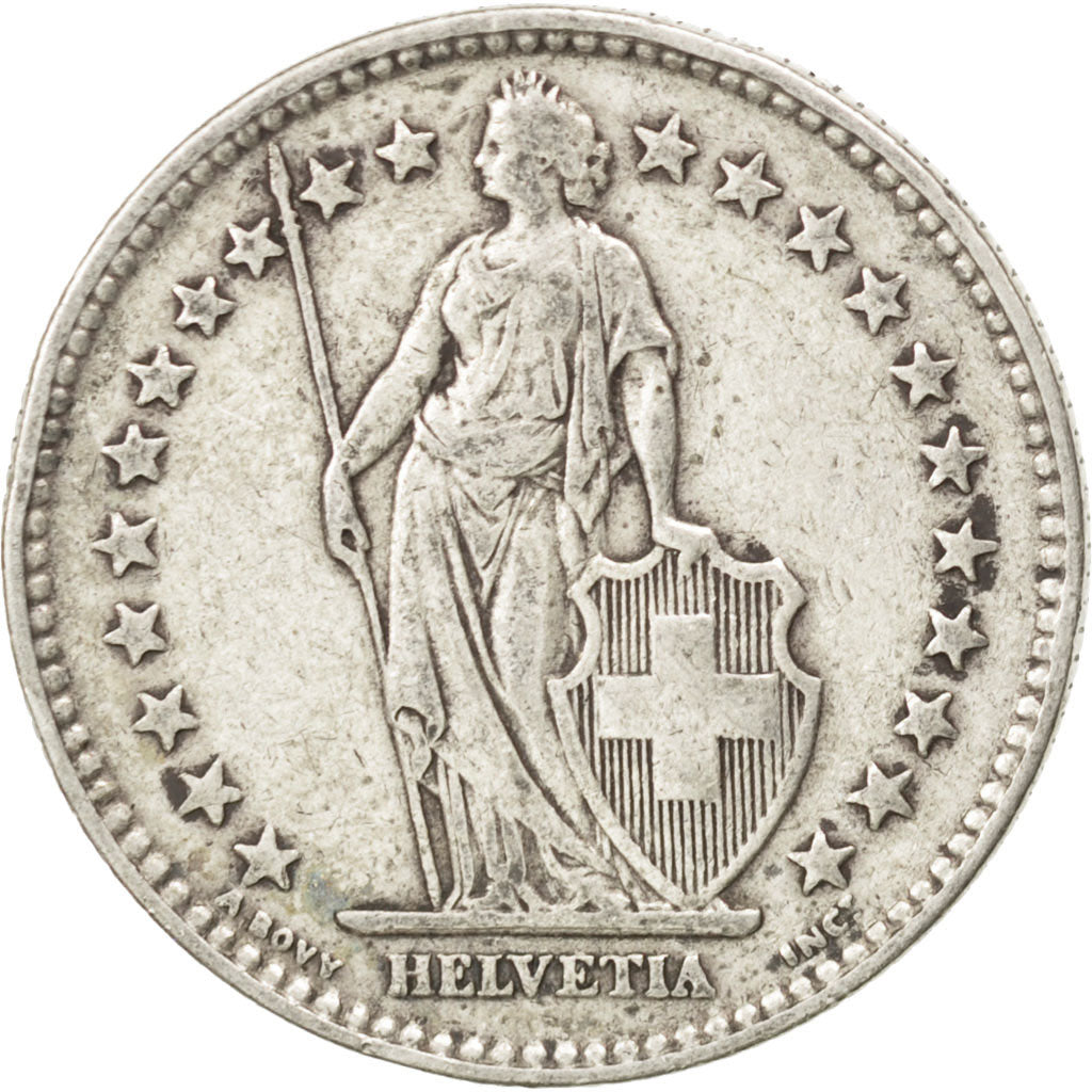 SWITZERLAND, 2 Francs, 1932, Bern, KM #21, EF(40-45), Silver, 27.4, 9.94