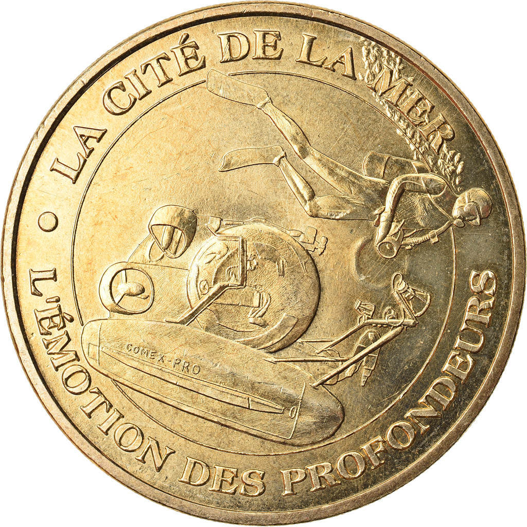 Francia, Token, Touristic token, Cherbourg - Cité de la Mer n°6 - Emotion des