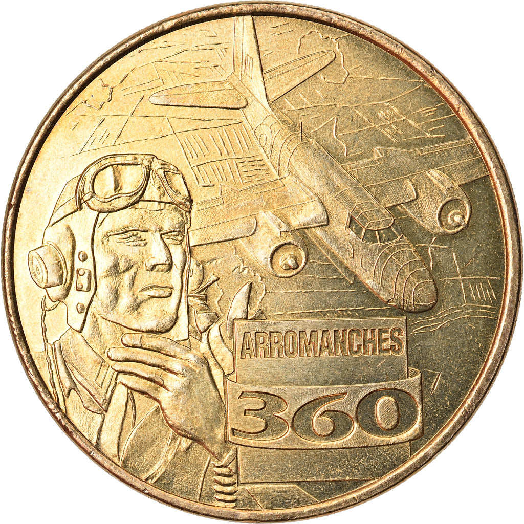 Frankrijk, Token, Toeristisch fiche, Arromanches - 360 n°2 - l'aviateur et le