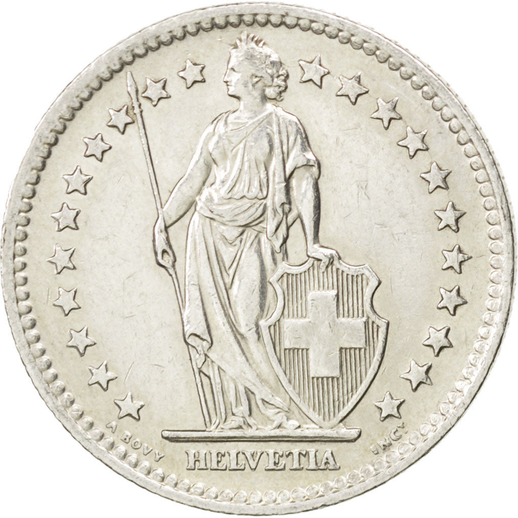 SWITZERLAND, 2 Francs, 1946, Bern, KM #21, AU(50-53), Silver, 27.4, 10.00