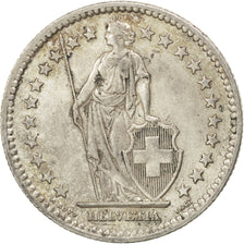 SWITZERLAND, 2 Francs, 1953, Bern, KM #21, AU(50-53), Silver, 27.4, 9.97