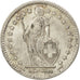 SWITZERLAND, 2 Francs, 1953, Bern, KM #21, AU(50-53), Silver, 27.4, 9.97
