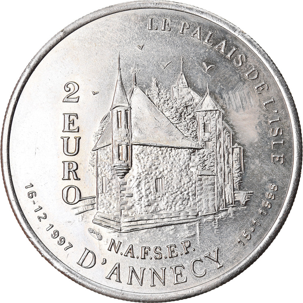 France, 2 Euro, Euro des Villes, 1998, Annecy - Claude Berthollet, SUP