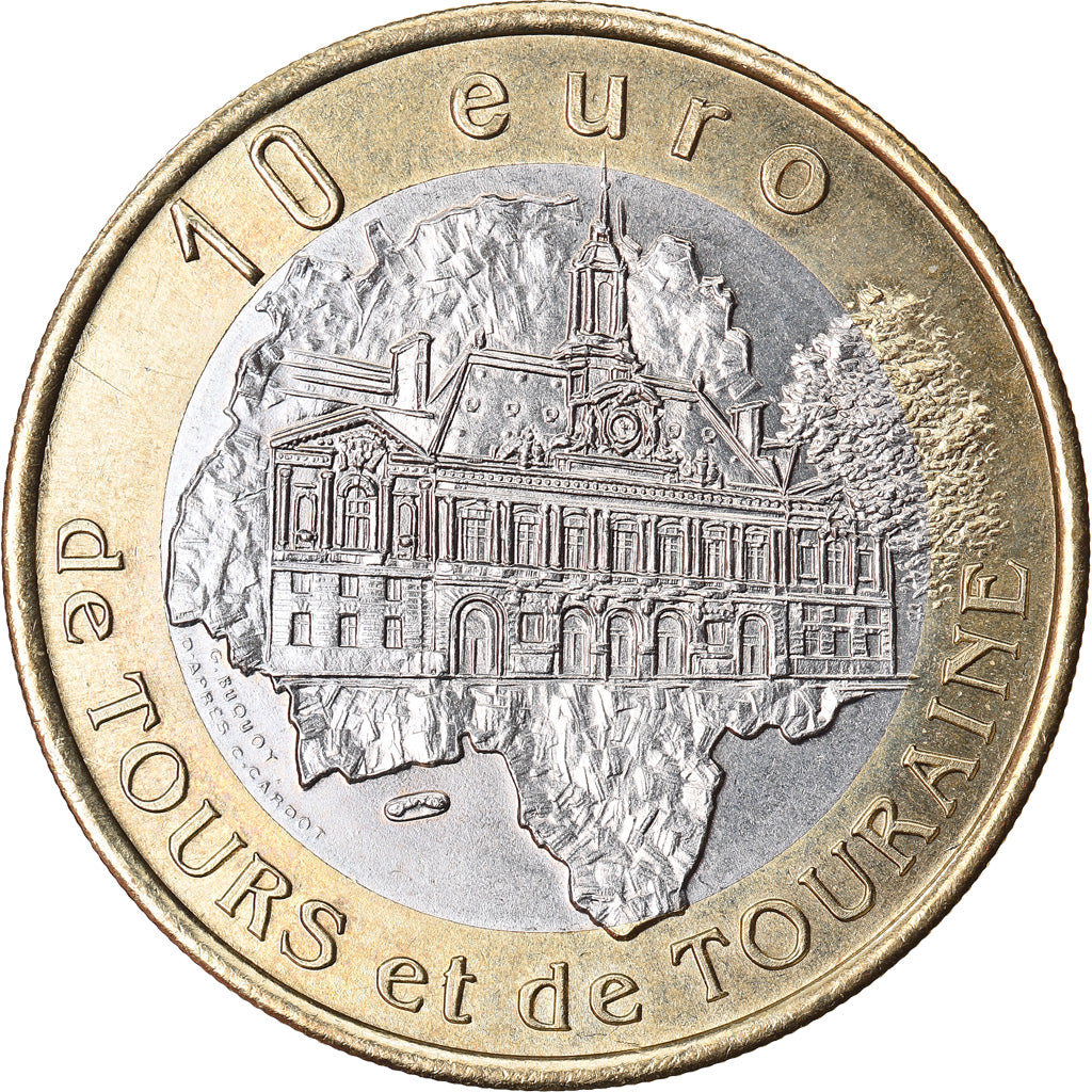 France, 10 Euro, Euro des Villes, 1997, LOCHES, SUP