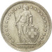SWITZERLAND, 2 Francs, 1961, Bern, KM #21, AU(55-58), Silver, 27.4, 9.92