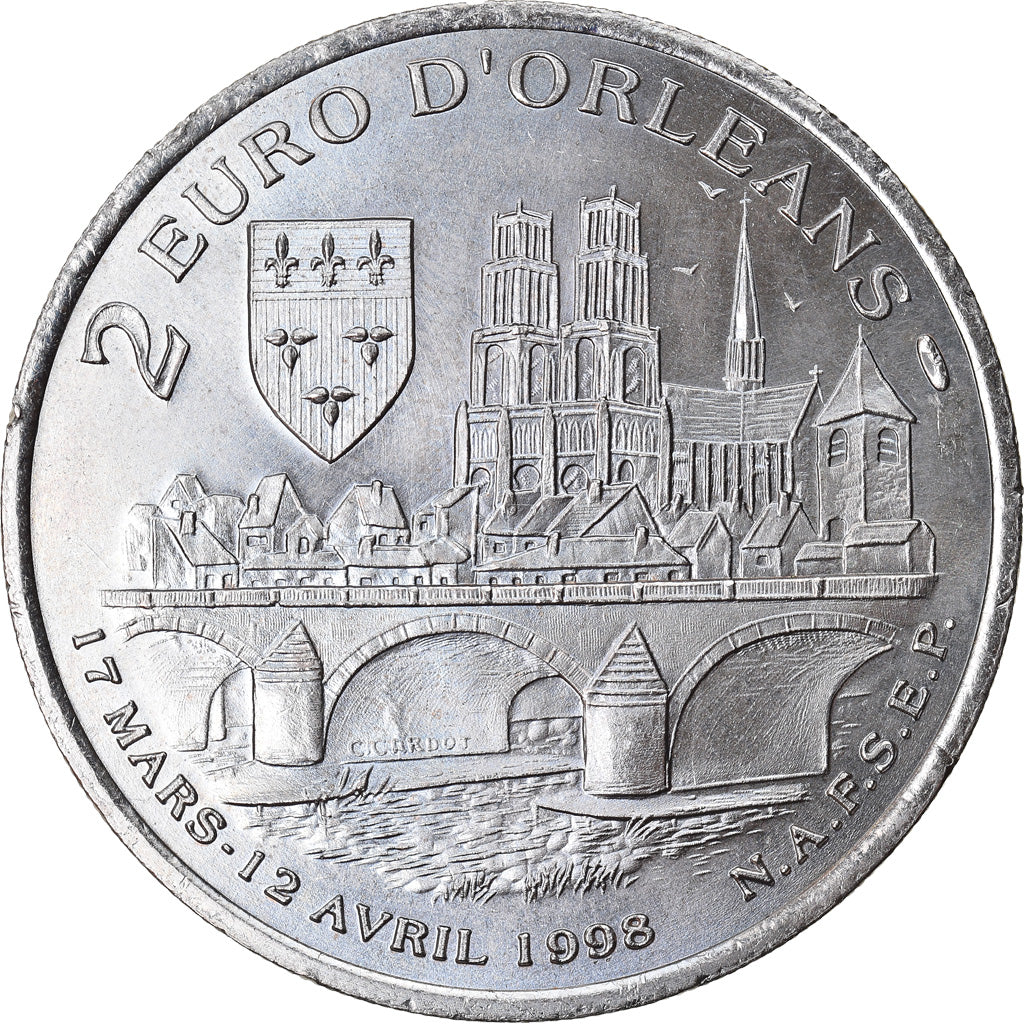 France, 2 Euro, Euro des Villes, 1998, Orléans - Jeanne d'Arc, AU(55-58)