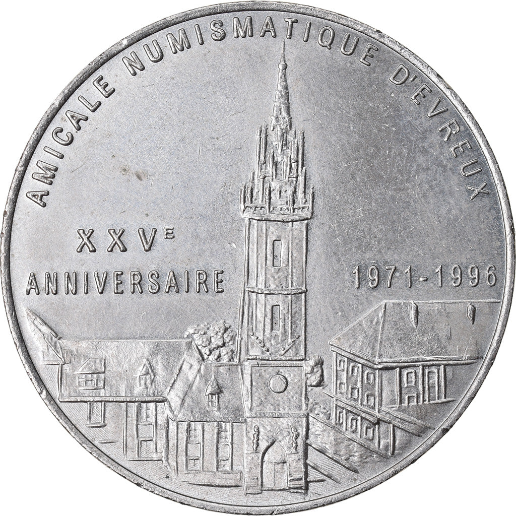 Francia, 3 Euro, Euro des Villes, 1996, Evreux, EBC, Sin información