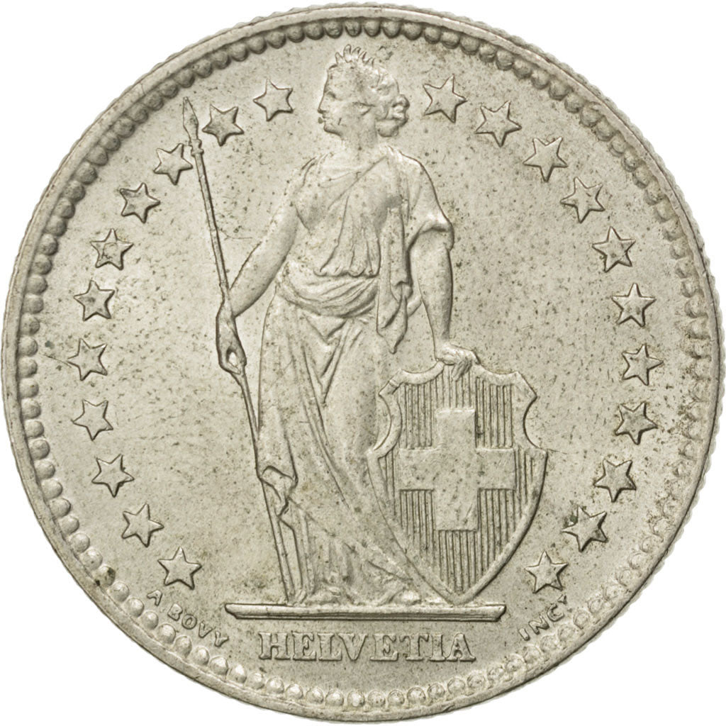 Coin, Switzerland, 2 Francs, 1963, Bern, MS(60-62), Silver, KM:21