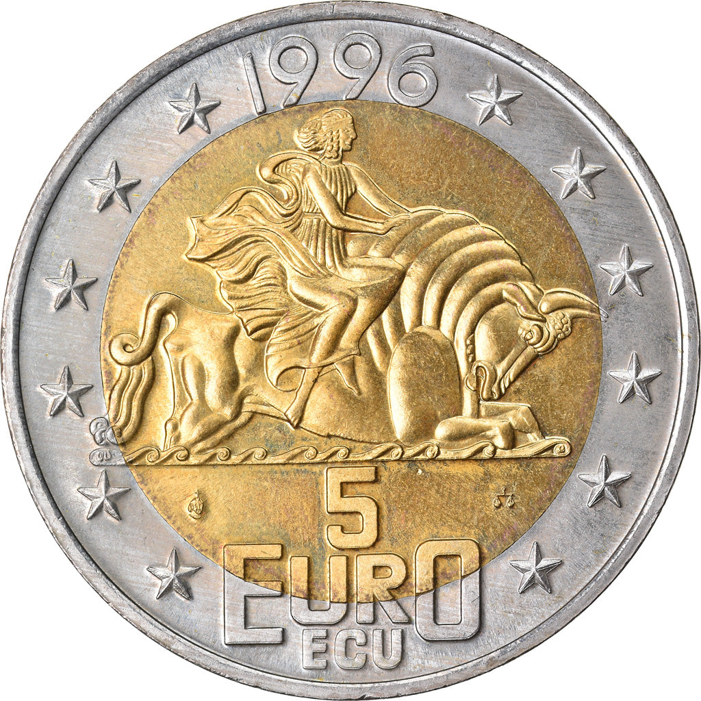 Francja, 5 Euro, Euro des Villes, 1996, François Mitterand, AU(55-58), ND
