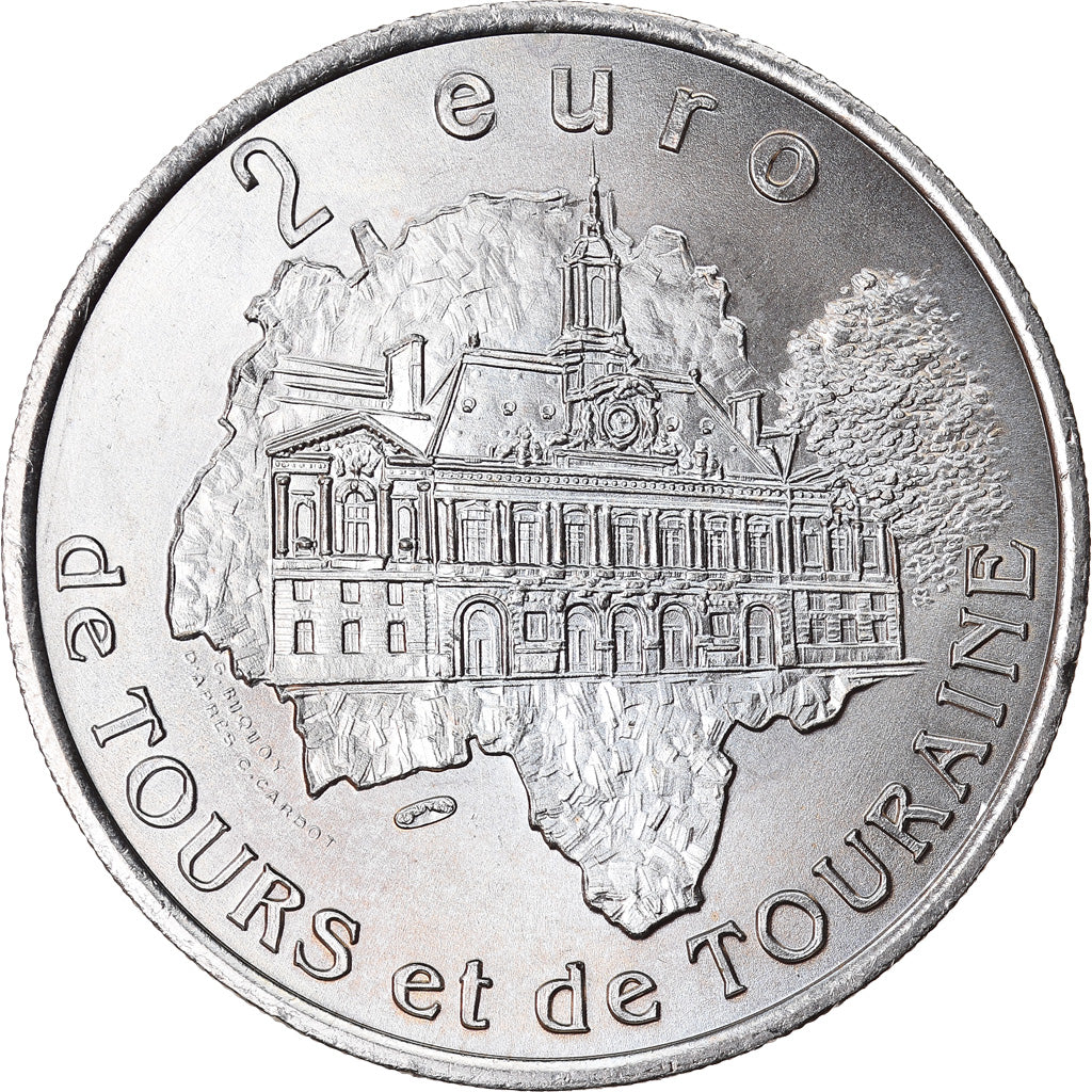 France, 2 Euro, Euro des Villes, 1997, Tours et de Touraine - Richelieu, SUP