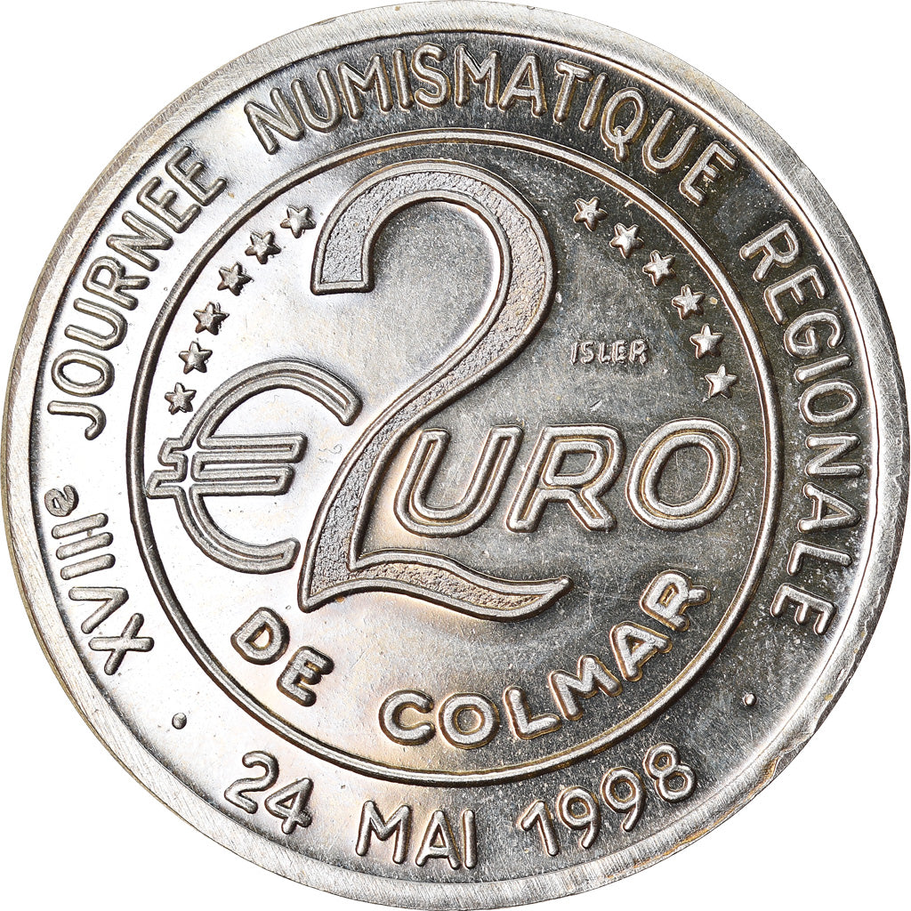 France, 2 Euro, Euro des Villes, 1998, Colmar - Cercle numismatique, SUP