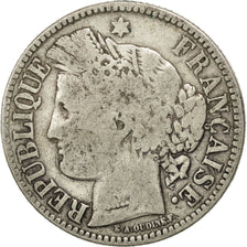 Coin, France, Cérès, 2 Francs, 1871, Bordeaux, VF(20-25), Silver, KM:816.2