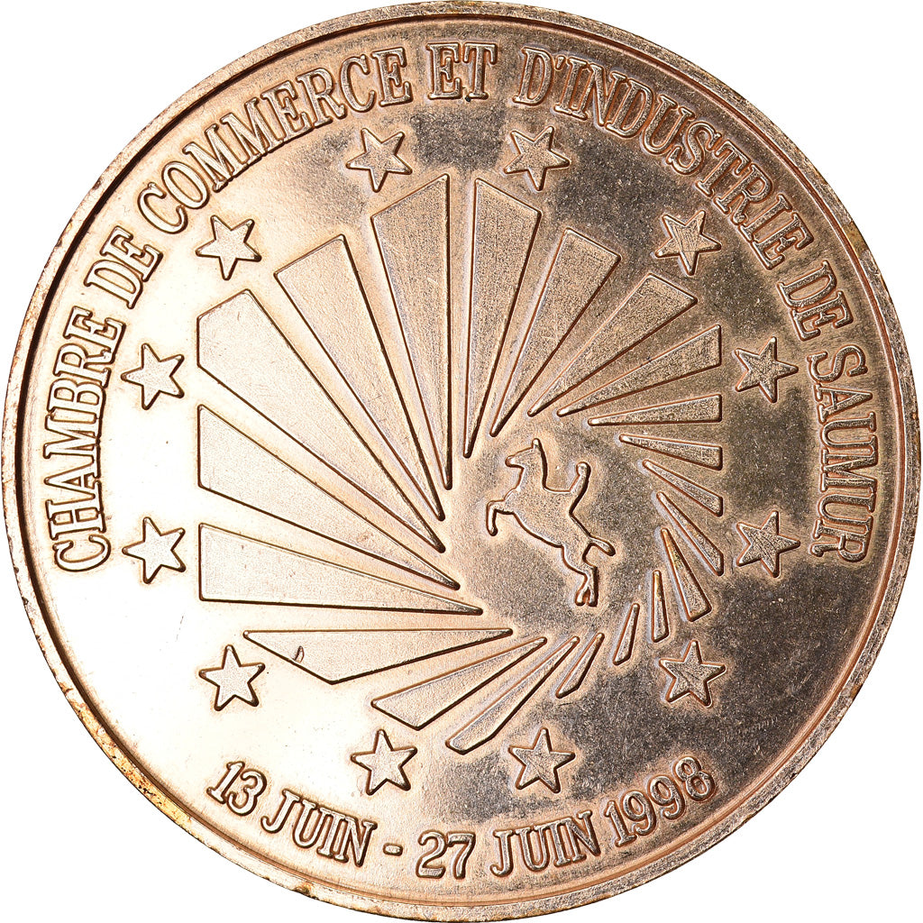 França, 2 Euro, Euro des Villes, 1998, SAUMUR, AU(55-58), N/D