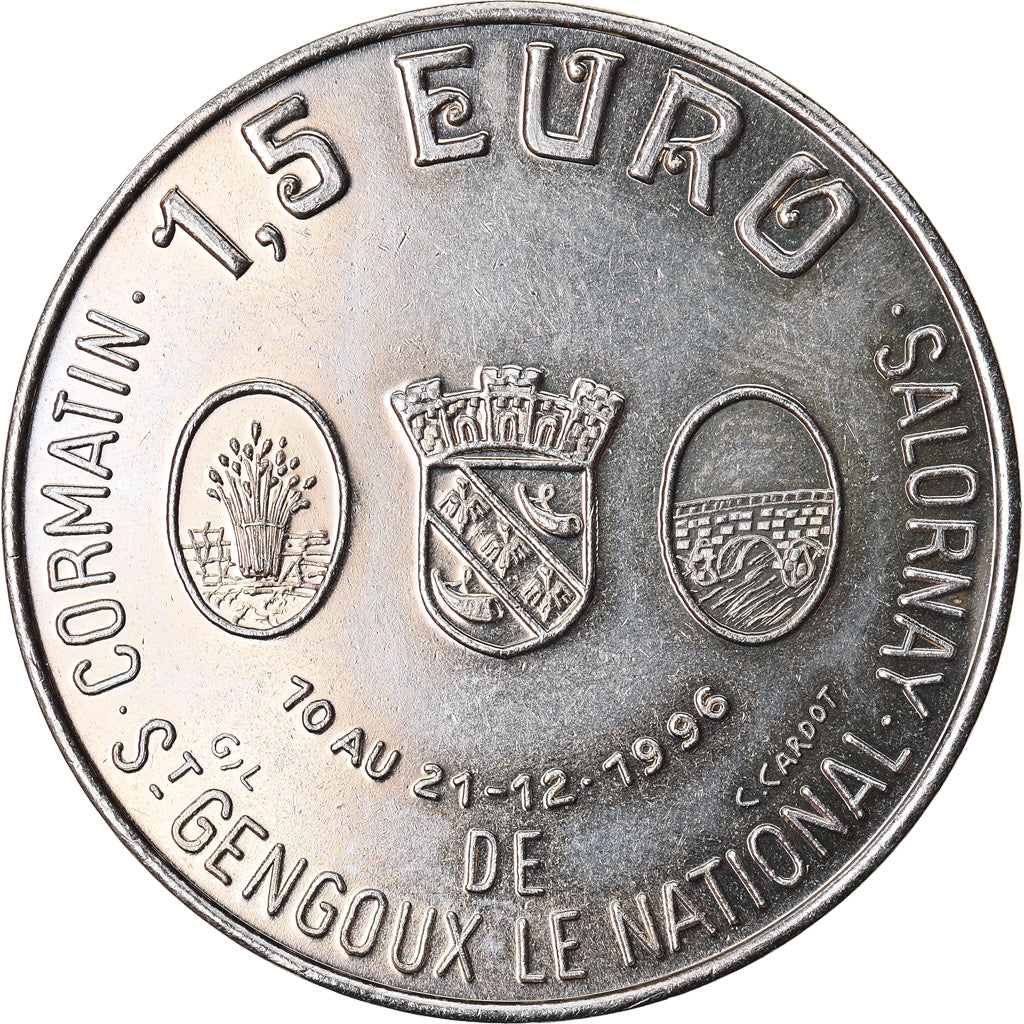 Francia, 1-1/2 Euro, Euro des Villes, 1996, Saint-Gengoux-le-national, SPL-