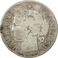 Moneta, Francia, Cérès, 2 Francs, 1871, Paris, MB, Argento, KM:817.1