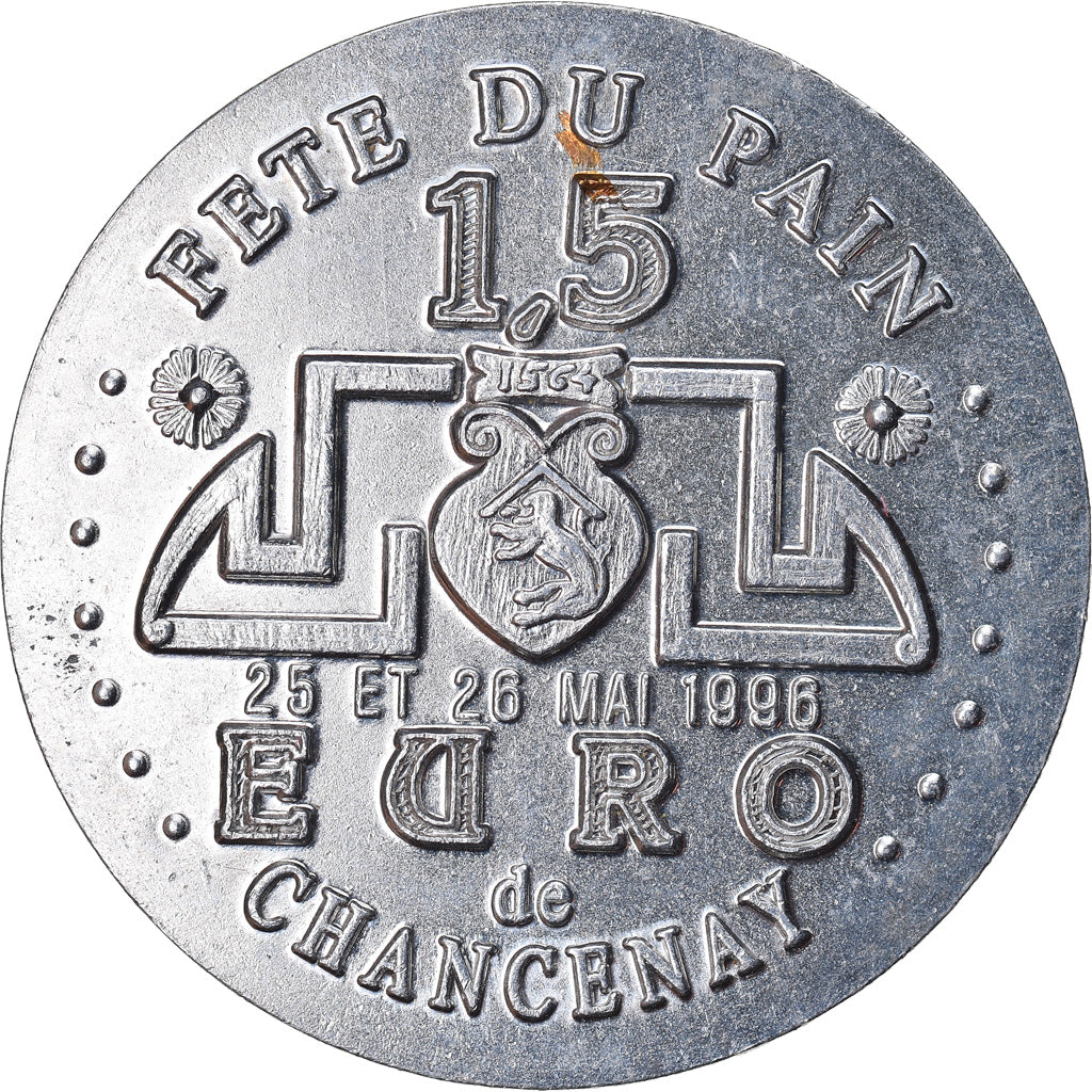 Francia, 1-1/2 Euro, Euro des Villes, 1996, Chancenay, EBC, Sin información