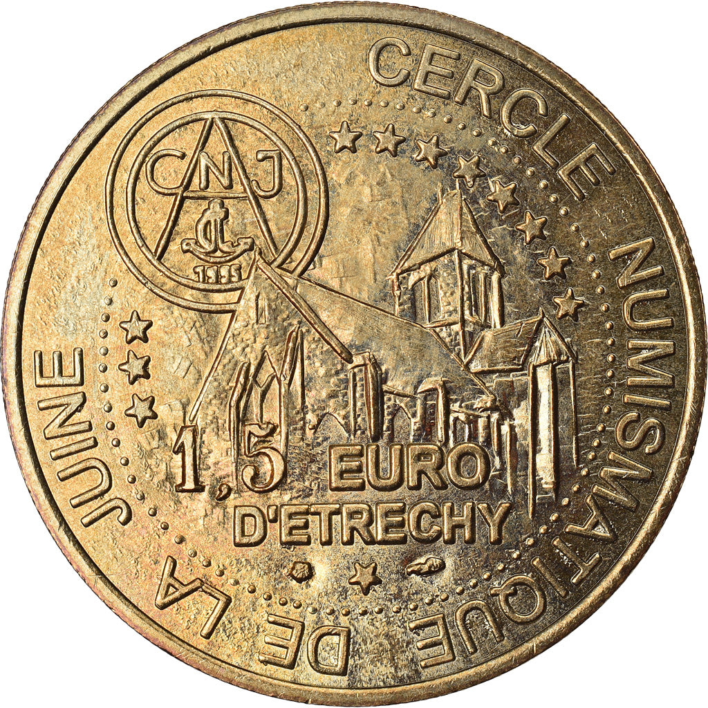 Frankrijk, 1-1/2 Euro, Euro des Villes, 1996, Etrechy, PR, n.v.t.