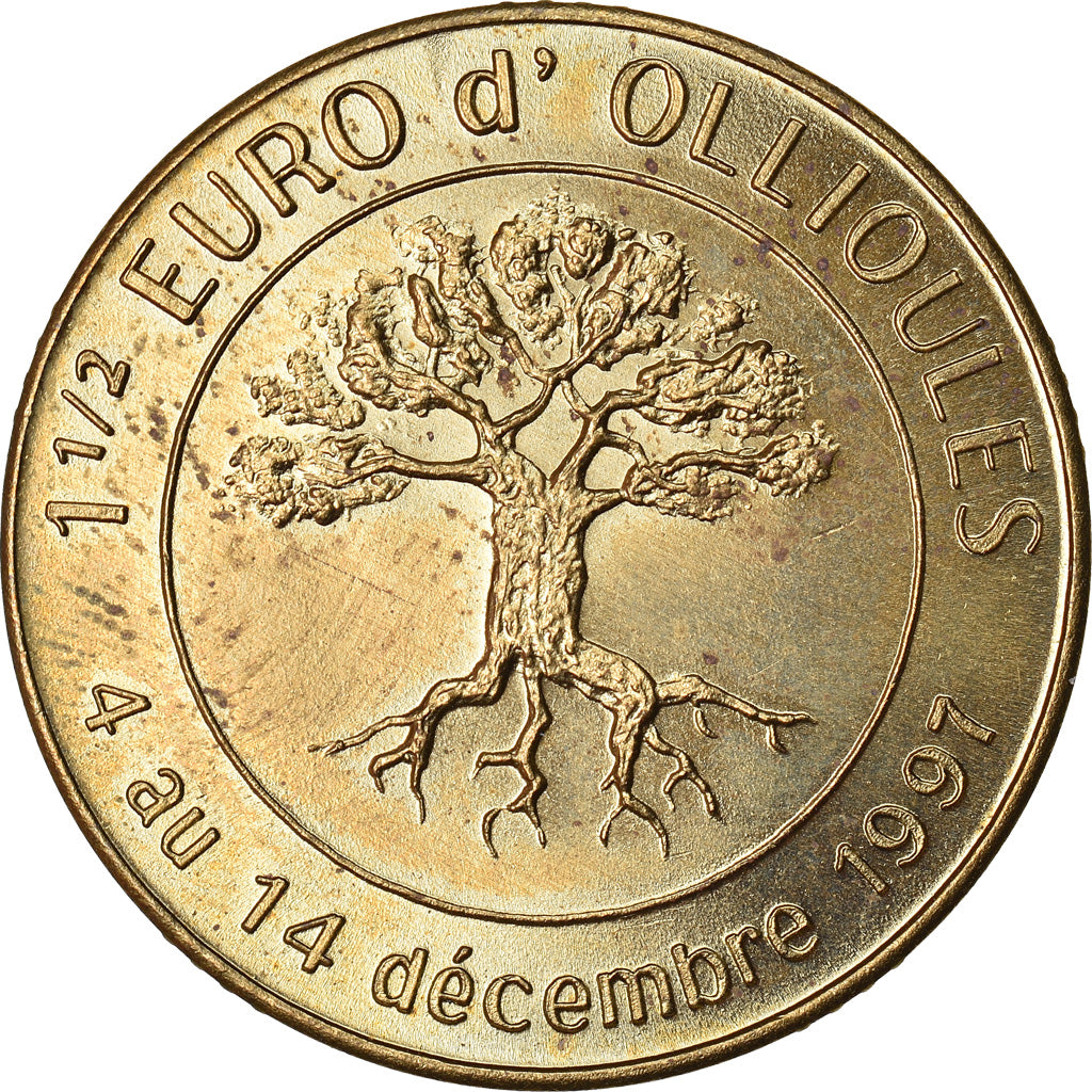 France, 1-1/2 Euro, Euro des Villes, 1997, Ollioules, TTB