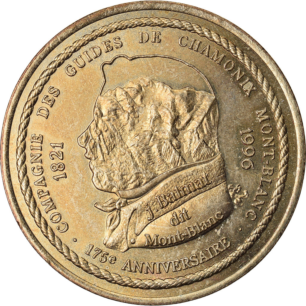 França, 1-1/2 Euro, Euro des Villes, 1996, Chamonix, AU(55-58), N/D
