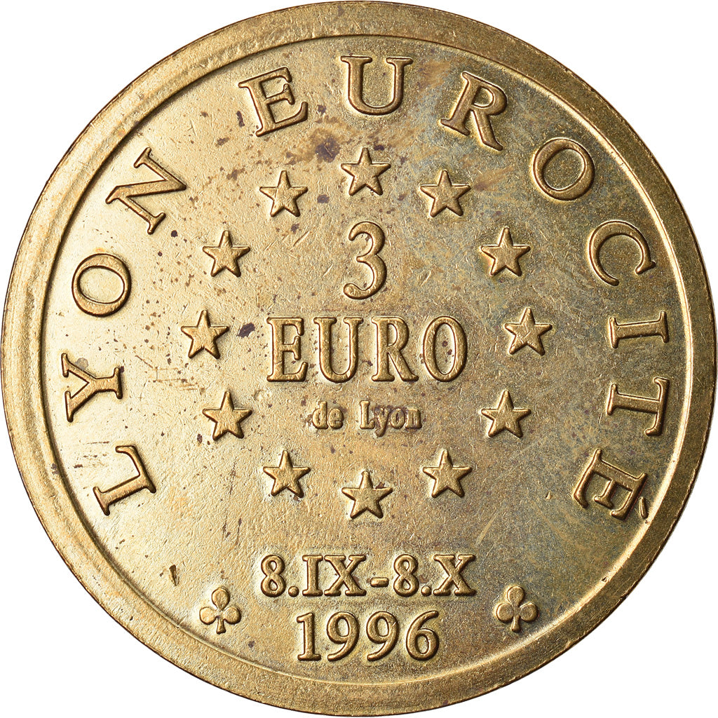 France, 3 Euro, Euro des Villes, 1996, Lyon, EF(40-45)