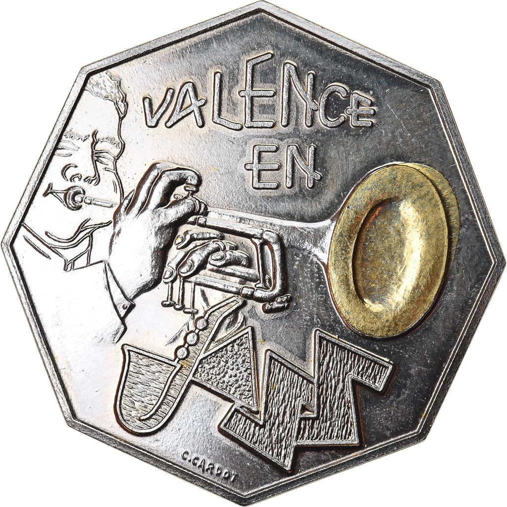 França, 3 Euro, Euro des Villes, 1996, Valence, AU(55-58), N/D