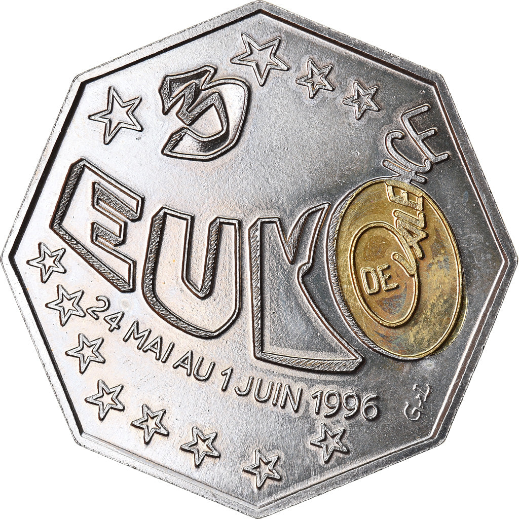 França, 3 Euro, Euro des Villes, 1996, Valence, AU(55-58), N/D
