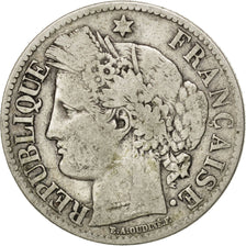 Moneta, Francia, Cérès, 2 Francs, 1872, Paris, B+, Argento, KM:817.1