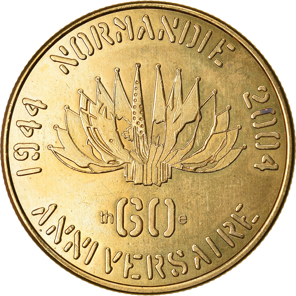 Francia, Token, Jetón turístico, D-Day - 6 juin 1944, Arts & Culture, 2004