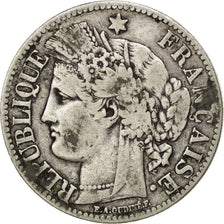 FRANCE, Cérès, 2 Francs, 1881, Paris, KM #817.1, VF(30-35), Silver, 27, Gadoury 