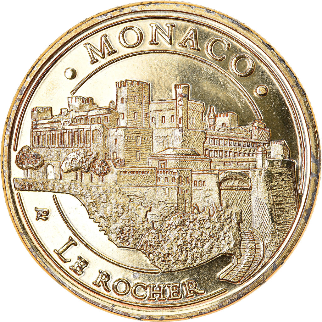 France, Token, Touristic token, 98/ Monaco - Le Rocher, AU(50-53), Cupro-nickel