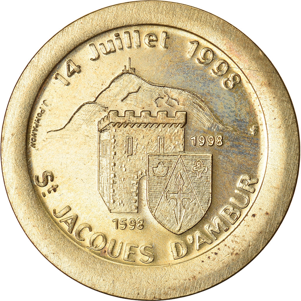 France, Jeton, Jeton Touristique, Saint Jacques d'Ambur, Arts & Culture, 1998