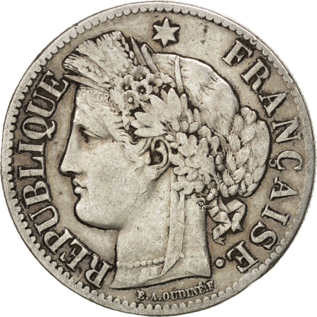 FRANCE, Cérès, 2 Francs, 1895, Paris, KM #817.1, VF(30-35), Silver, 27, Gadoury 