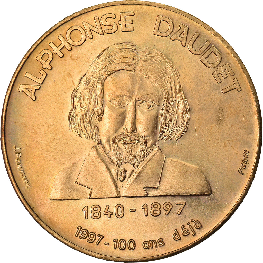 França, 2 Euro, Euros des villes, 1998, Fontvieille - Alphonse Daudet