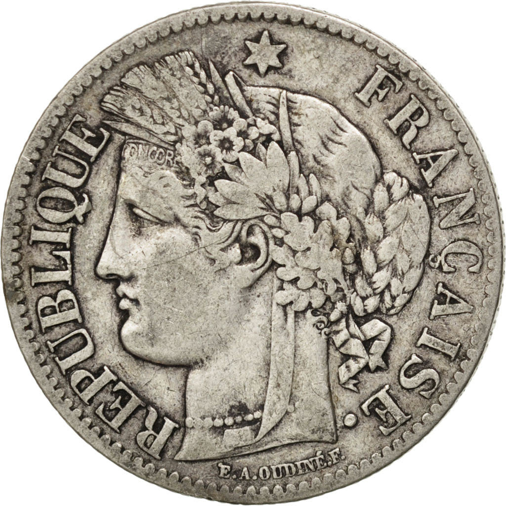 FRANCE, Cérès, 2 Francs, 1895, Paris, KM #817.1, VF(30-35), Silver, 27, Gadoury