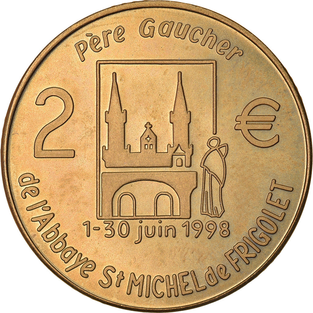 France, 2 Euro, Euros des villes, 1998, Abbaye Saint Michel de Frigolet -