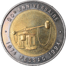 Francja, Ecu, Euro des Villes, 1994, Pessac, AU(55-58), Bimetaliczny