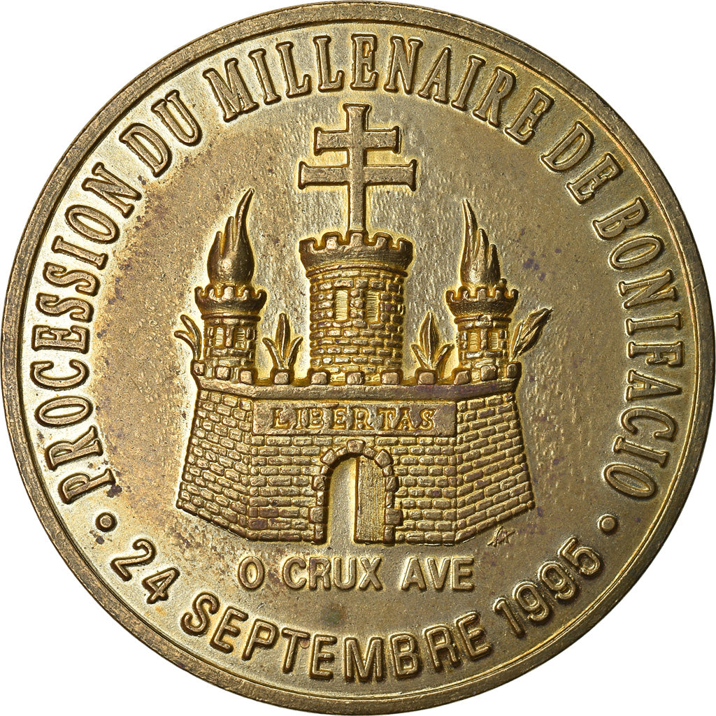 France, Ecu, Euro des Villes, 1995, Bonifacio, AU(55-58)