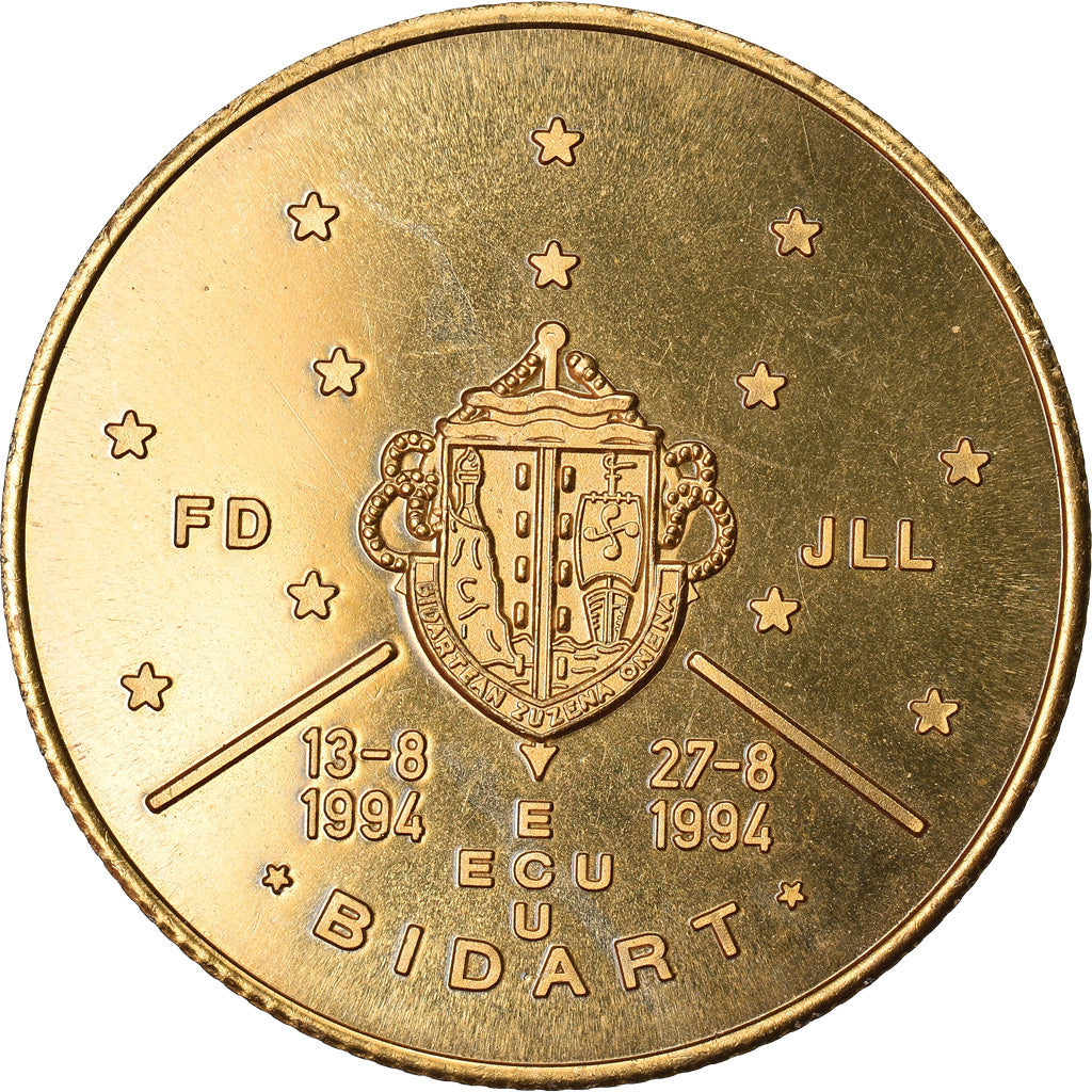 France, Ecu, Euro des Villes, 1994, Bidart, AU(55-58)