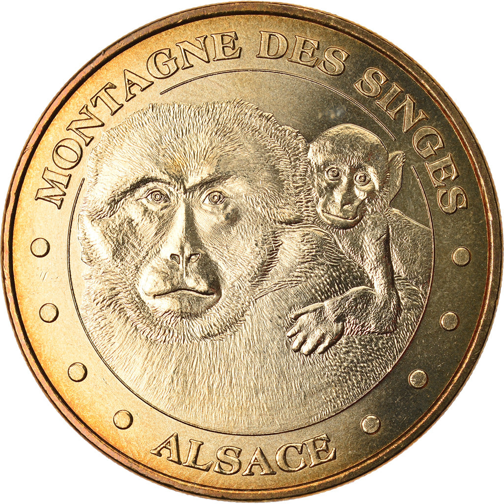 Francja, Token, Żeton turystyczny, Kintzheim - La Montagne aux Singes n°6