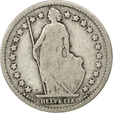 SWITZERLAND, Franc, 1880, Bern, KM #24, F(12-15), Silver, 23.2, 4.75