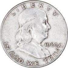 Coin, United States, Franklin Half Dollar, Half Dollar, 1960, U.S. Mint, Denver