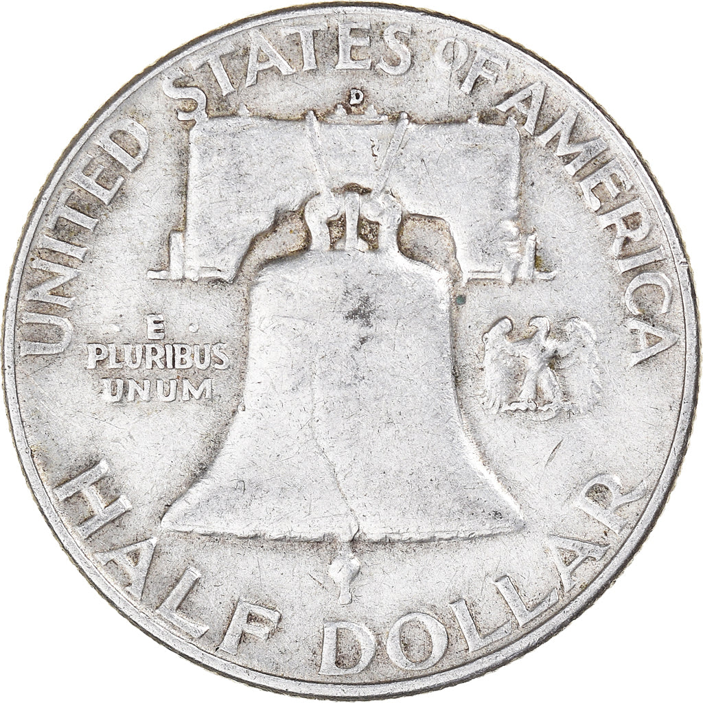 Coin, United States, Franklin Half Dollar, Half Dollar, 1960, U.S. Mint, Denver