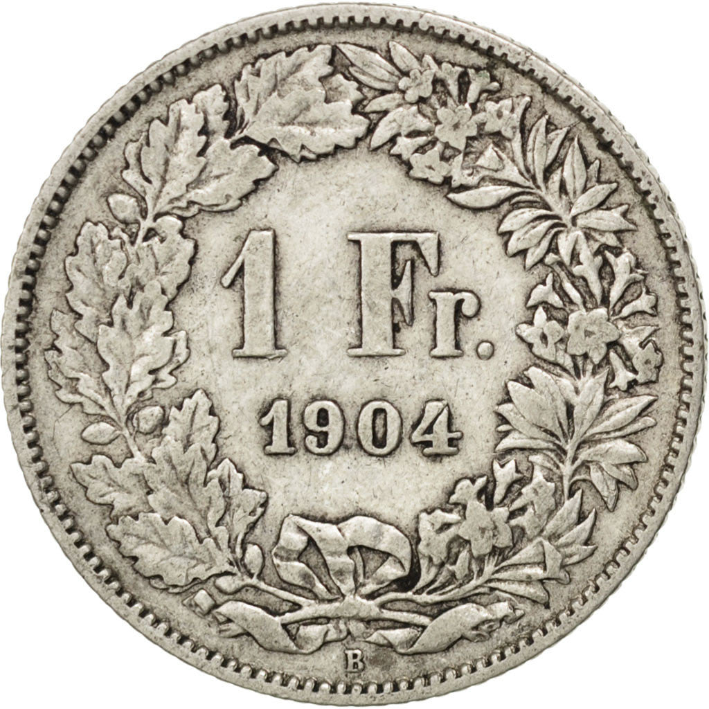 Coin, Switzerland, Franc, 1904, Bern, VF(30-35), Silver, KM:24